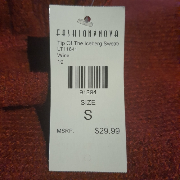 New Fashion Nova Women's Caged Back Sweater Small - Picture 7 of 9